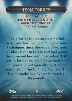 2016 Topps UFC High Impact - Red #41 Tecia Torres Back
