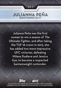 2016 Topps UFC High Impact - Femme Fighters #FF-1 Julianna Peña Back