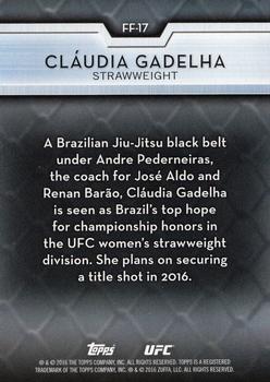 2016 Topps UFC High Impact - Femme Fighters #FF-17 Cláudia Gadelha Back