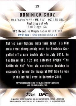 2018 Topps UFC Knockout #19 Dominick Cruz Back