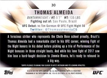 2018 Topps UFC Knockout #30 Thomas Almeida Back
