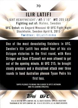 2018 Topps UFC Knockout #70 Ilir Latifi Back