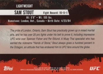 2009 Topps UFC Round 2 - Gold #16 Sam Stout Back
