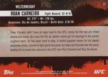 2009 Topps UFC Round 2 - Gold #17 Roan Carneiro Back