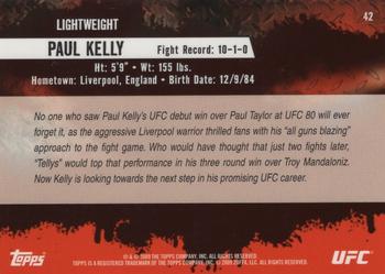 2009 Topps UFC Round 2 - Gold #42 Paul Kelly Back