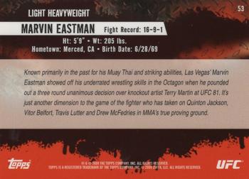 2009 Topps UFC Round 2 - Gold #53 Marvin Eastman Back
