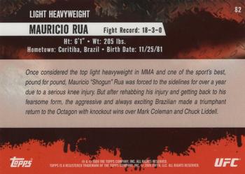 2009 Topps UFC Round 2 - Gold #82 Mauricio Rua Back