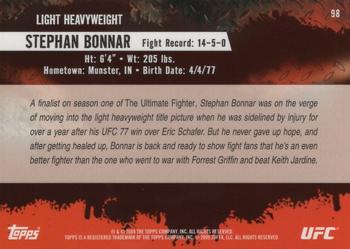 2009 Topps UFC Round 2 - Gold #98 Stephan Bonnar Back