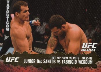 2009 Topps UFC Round 2 - Gold #108 Junior Dos Santos / Fabricio Werdum Front
