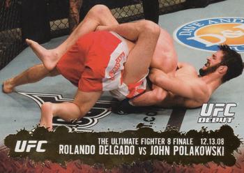 2009 Topps UFC Round 2 - Gold #111 Rolando Delgado / John Polakowski Front