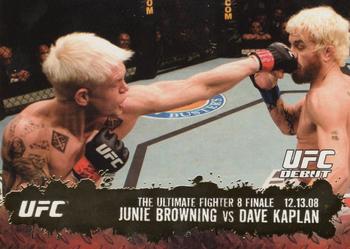 2009 Topps UFC Round 2 - Gold #116 Junie Browning / Dave Kaplan Front