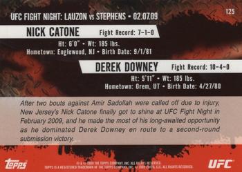 2009 Topps UFC Round 2 - Gold #125 Nick Catone / Derek Downey Back