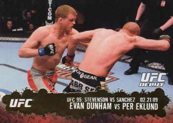 2009 Topps UFC Round 2 - Gold #128 Evan Dunham / Per Eklund Front