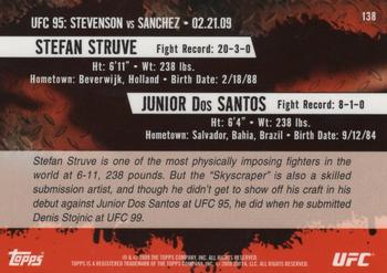 2009 Topps UFC Round 2 - Gold #138 Stefan Struve / Junior Dos Santos Back