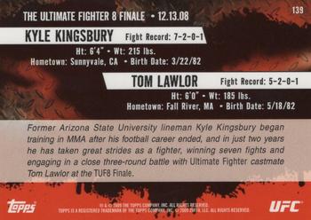 2009 Topps UFC Round 2 - Gold #139 Kyle Kingsbury / Tom Lawlor Back