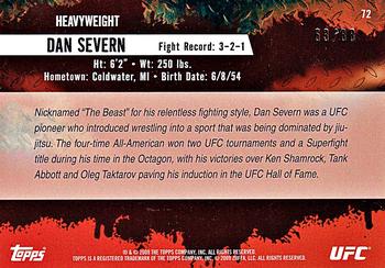 2009 Topps UFC Round 2 - Bronze #72 Dan Severn Back
