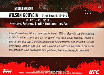 2009 Topps UFC Round 2 - Ruby #73 Wilson Gouveia Back