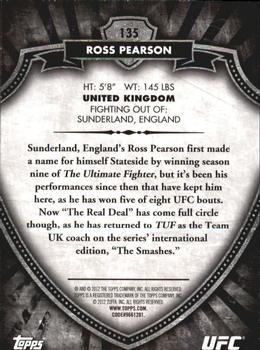 2012 Topps UFC Bloodlines - Country Flag #135 Ross Pearson Back