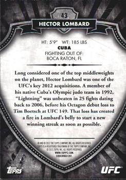 2012 Topps UFC Bloodlines - Red #43 Hector Lombard Back