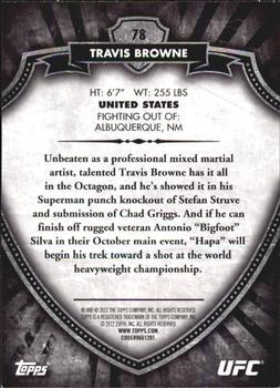 2012 Topps UFC Bloodlines - Red #78 Travis Browne Back