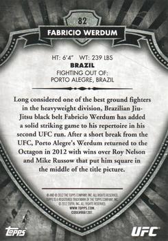 2012 Topps UFC Bloodlines - Red #82 Fabricio Werdum Back
