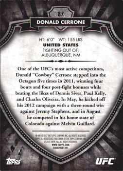 2012 Topps UFC Bloodlines - Red #87 Donald Cerrone Back