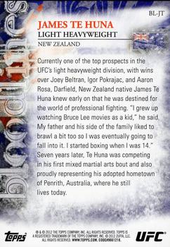 2012 Topps UFC Bloodlines - Bloodlines #BL-JT James Te Huna Back