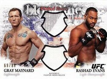 2012 Topps UFC Bloodlines - Dual Relics #BDR-ME Rashad Evans / Gray Maynard Front