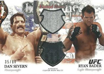 2012 Topps UFC Bloodlines - Dual Relics #BDR-SB Ryan Bader / Dan Severn Front