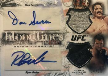 2012 Topps UFC Bloodlines - Bloodlines Dual Autograph Relics #BDAR-SB Dan Severn / Ryan Bader Front