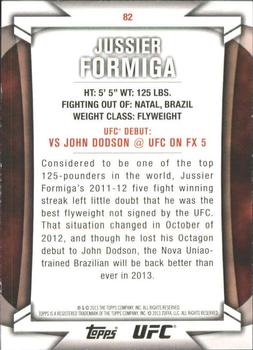 2013 Topps UFC Knockout - Blue #82 Jussier Formiga Back