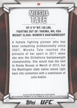 2013 Topps UFC Knockout - Blue #88 Miesha Tate Back