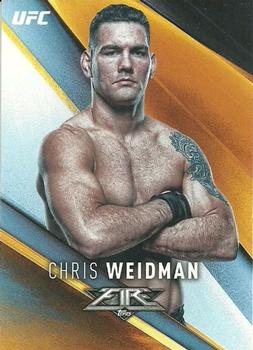 2017 Topps Fire UFC #7 Chris Weidman Front