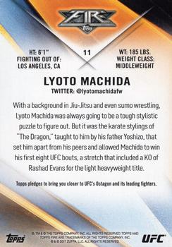 2017 Topps Fire UFC #11 Lyoto Machida Back