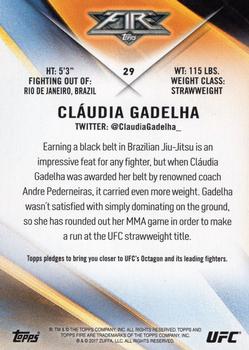 2017 Topps Fire UFC #29 Claudia Gadelha Back
