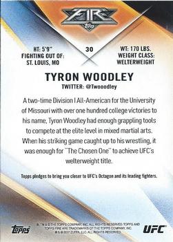 2017 Topps Fire UFC #30 Tyron Woodley Back