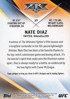 2017 Topps Fire UFC #37 Nate Diaz Back
