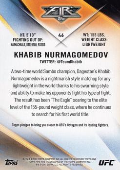2017 Topps Fire UFC #46 Khabib Nurmagomedov Back