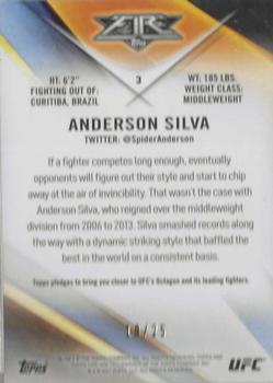 2017 Topps Fire UFC - Blue Flame #3 Anderson Silva Back