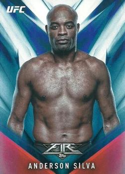 2017 Topps Fire UFC - Blue Flame #3 Anderson Silva Front