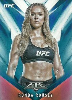 2017 Topps Fire UFC - Blue Flame #4 Ronda Rousey Front