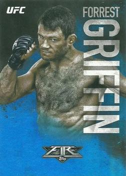 2017 Topps Fire UFC - Blue Flame #10 Forrest Griffin Front