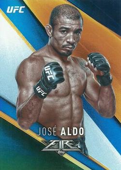 2017 Topps Fire UFC - Blue Flame #19 José Aldo Front