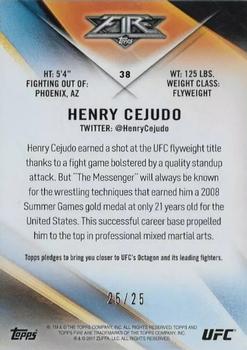 2017 Topps Fire UFC - Blue Flame #38 Henry Cejudo Back