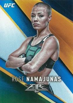 2017 Topps Fire UFC - Blue Flame #50 Rose Namajunas Front