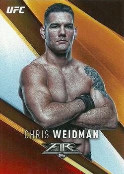 2017 Topps Fire UFC - Red Hot #7 Chris Weidman Front