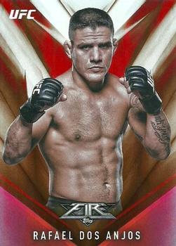 2017 Topps UFC Fire - Red Hot #22 Rafael Dos Anjos Front