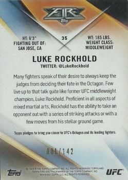 2017 Topps UFC Fire - Red Hot #35 Luke Rockhold Back