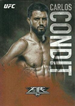 2017 Topps UFC Fire - Red Hot #48 Carlos Condit Front