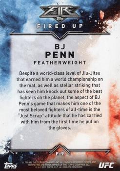2017 Topps Fire UFC - Fired Up #F-9 BJ Penn Back